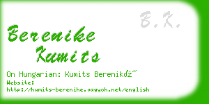 berenike kumits business card